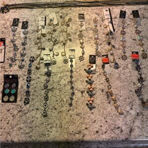 Lot of 20 pieces of nautical and seashell charm jewelry strands NWT